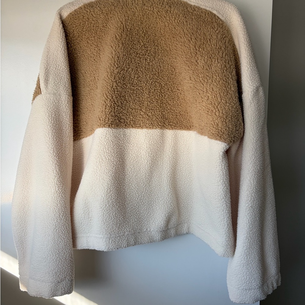 Columbia Cozy Women’s Lodge Sherpa Pullover Fleece In Chalk Beach - Picture 2 of 5